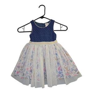 Sweet Heart Rose Toddler 3T Dress Blue With Horses And Boots Cowgirl